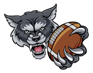 Wolf American Football Mascot