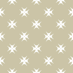 Vector golden floral seamless pattern. Luxury abstract geometric background