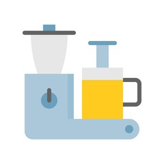 Cold press juicer machine, Kitchen appliance Flat icon