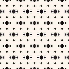 Vector dots seamless pattern. Simple minimalist black and white background