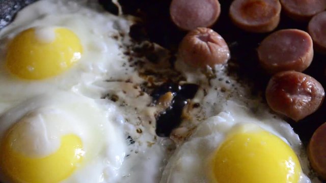 to fry eggs and sausage