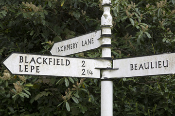 Blackfield, Lepe and Bealieu Signpost, Hampshire