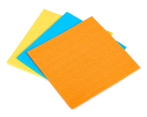 Color rag for domestic cleanse isolated on white background
