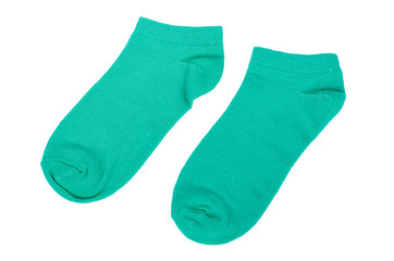 Cotton kid sock isolated on white background
