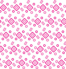 pink geometric seamless pattern, vector abstract background