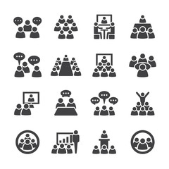 Conference icon set