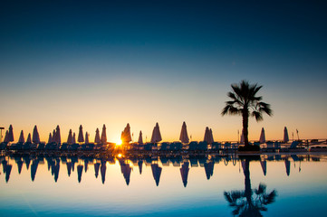 Obraz premium Sunrise in Turkey Hotel