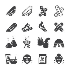 Charcoal icon set