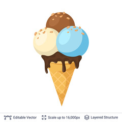 Ice cream refreshing dessert.