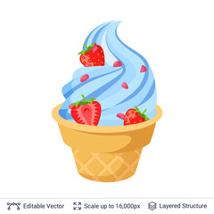 Ice cream refreshing dessert.