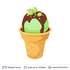 Ice cream refreshing dessert.