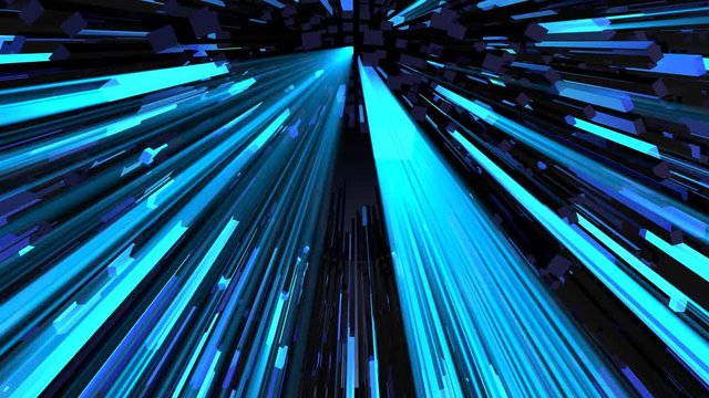 3D Space Analyzer VJ Seamlessly Looping Animation