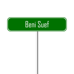Beni Suef Town sign - place-name sign