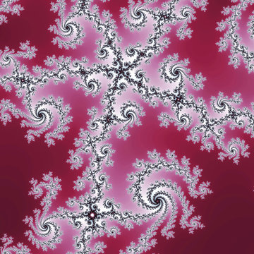 Red swirly fractal pattern, digital artwork for creative graphic design