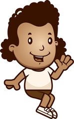 Cartoon Girl Sitting