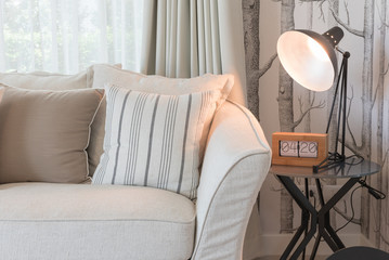 classic sofa style in white color tone