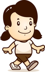 Cartoon Girl Walking