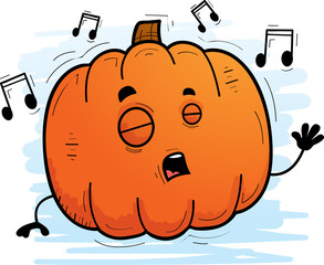 Cartoon Pumpkin Singing