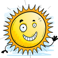 Cartoon Sun Waving