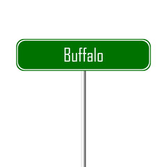 Buffalo Town sign - place-name sign