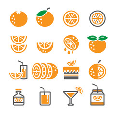 Orange icon set