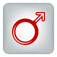 Vector image of a male gender. Flat icon