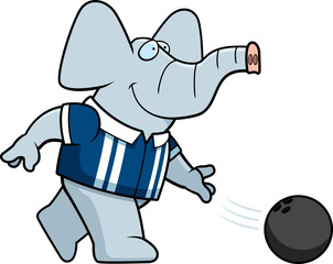 Cartoon Elephant Bowling