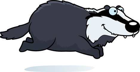 Cartoon Badger Running