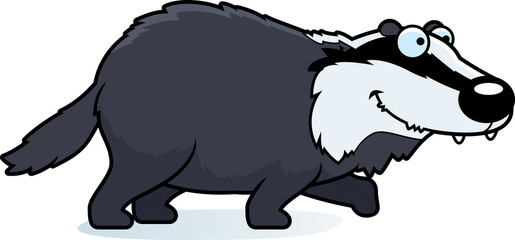 Cartoon Badger Walking