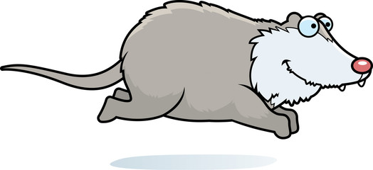 Cartoon Opossum Running