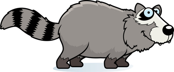 Cartoon Raccoon Smiling