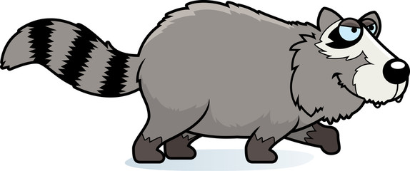 Cartoon Raccoon Stalking