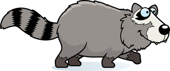 Cartoon Raccoon Walking