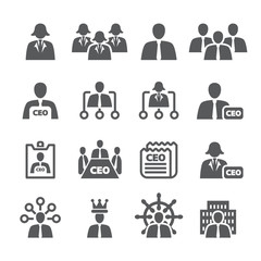 CEO icon set