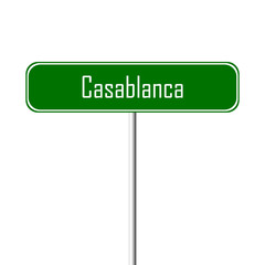 Casablanca Town sign - place-name sign