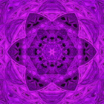 Ultra violet arabesque mandala with effect of aged image