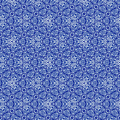 Continuous pattern with effect of embroidery richelieu in blue gzhel color, very nice pattern for textile and fabric