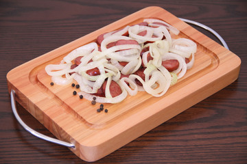 Sausage, pepperoni, onions, São Paulo, Brazil.