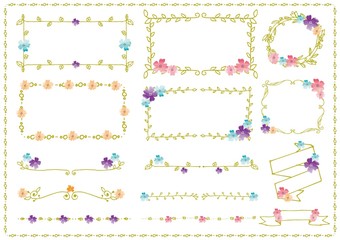 手描きのフレームセット