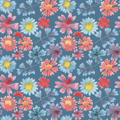 watercolor seamless floral pattern in high resolution for decor background cover texture textures printing textiles wallpaper books web design grass branches