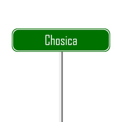 Chosica Town sign - place-name sign