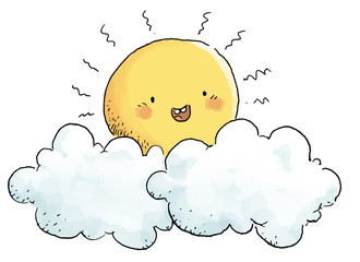 sol y nubes