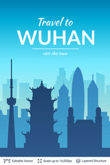 Fototapeta premium Wuhan famous China city scape.