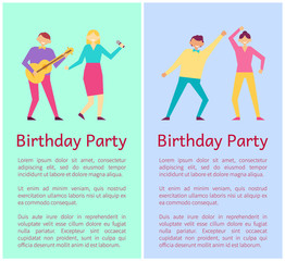 Birthday Party Collection Vector Illustration