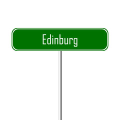 Edinburg Town sign - place-name sign