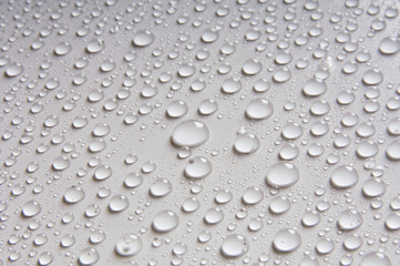 Water Drops on a White Background