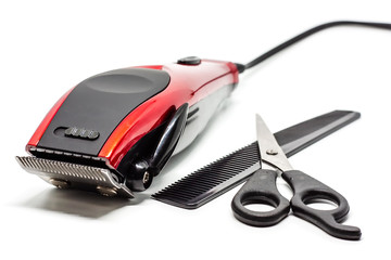 Hair clipper on white background
