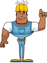 Cartoon Drunk Construction Worker