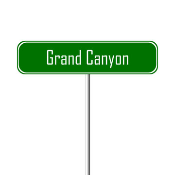 Grand Canyon Town sign - place-name sign