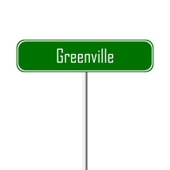 Greenville Town sign - place-name sign